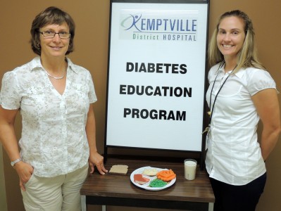 Kemptville District Hospital's Certified Diabetes Educators, Heather Kamenz (left), Registered Nurse, and Julia HIcks, Registered Dietitian