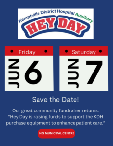 A graphic showing the dates for this year's Hey Day, on Friday, June 6 and Saturday, June 7. 